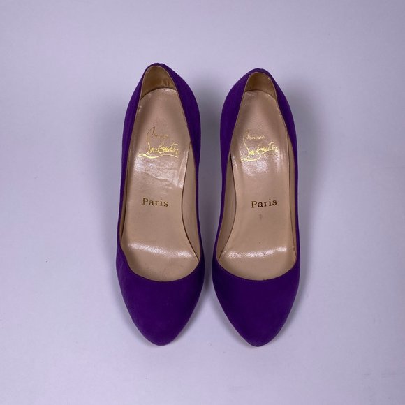 CHRISTIAN LOUBOUTIN Purple 'Declic' Pumps - Picture 2 of 9